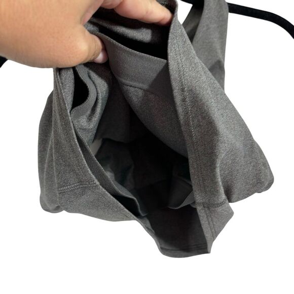 Athleta Insight Rib Tank Top Charcoal Gray Sports Bra Size M - Picture 3 of 4